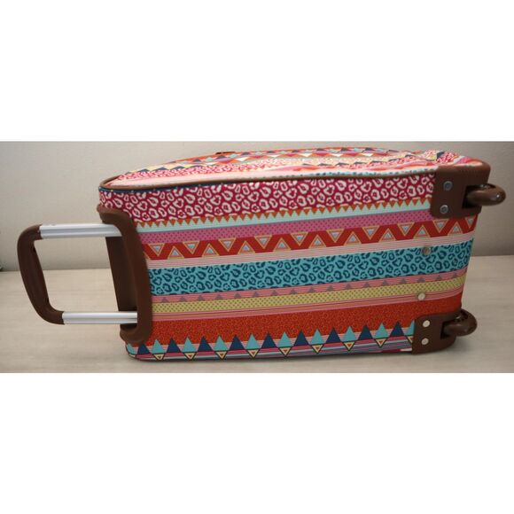 Lily Bloom M3965-80-WC Orange Multi On The Prowl 20" Rolling Duffle Bag - Picture 8 of 14